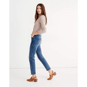 Madewell Stovepipe High Waist Raw Hem Jeans Size 27